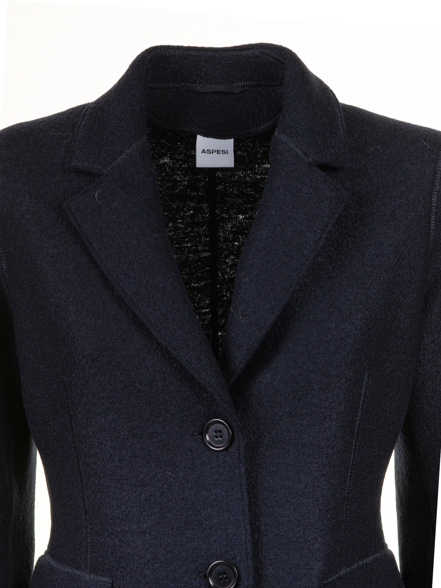 Aspesi Single-breasted Jacket In Blue