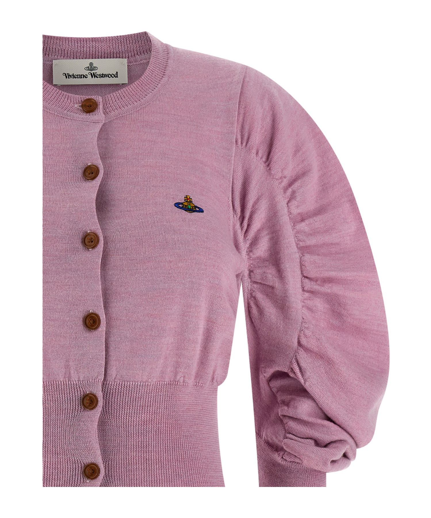 Vivienne Westwood Eli Logo-embroidered Draped Cardigan In Multi