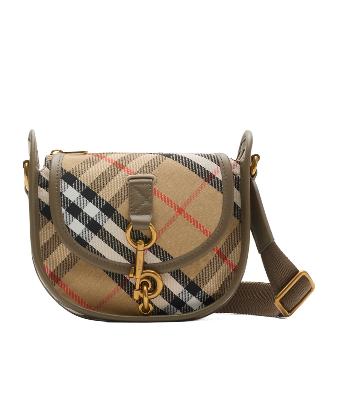 Burberry Mini B Clip Messenger Bag In Brown
