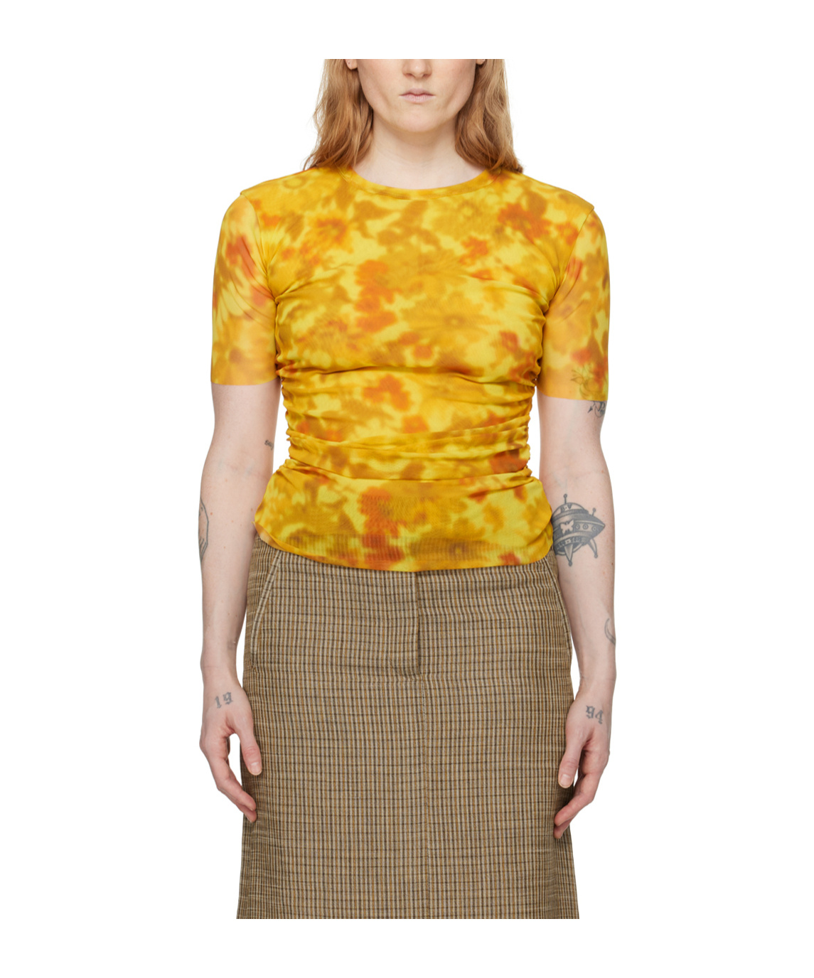 Acne Studios Pulled Short-sleeved T-shirt In Multicolor