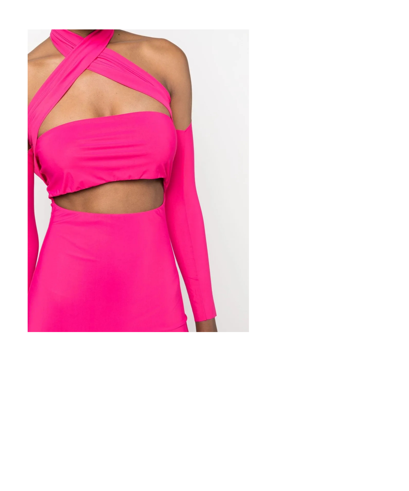 Amazuìn Romy Twist Cutout Dress In Orange