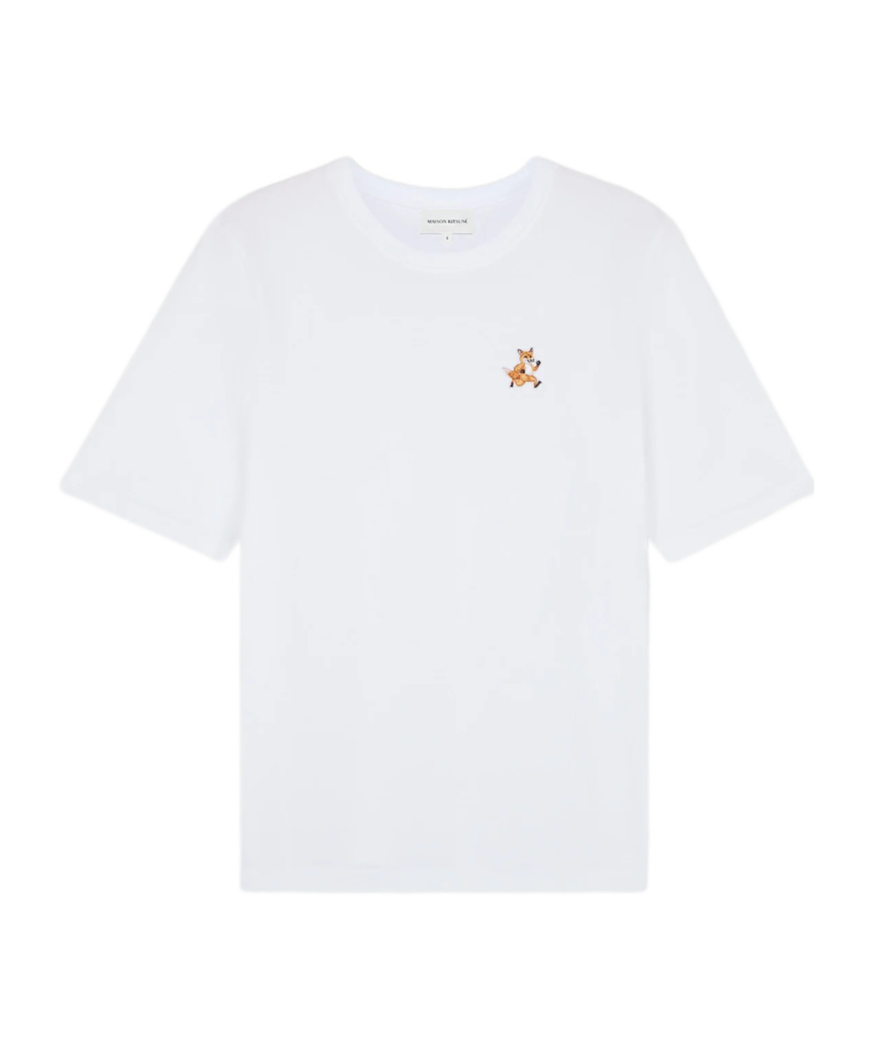 Maison Kitsuné Baby Fox Patch Regular Tee Shirt In White