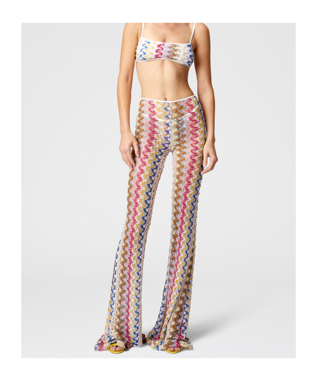 Missoni Zigzag-woven Trousers In Pink
