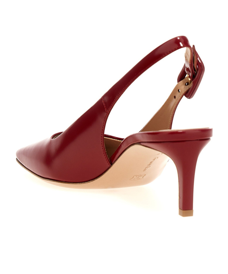 Gianvito Rossi Stiletto Heel 'ric' Slingbacks In Red