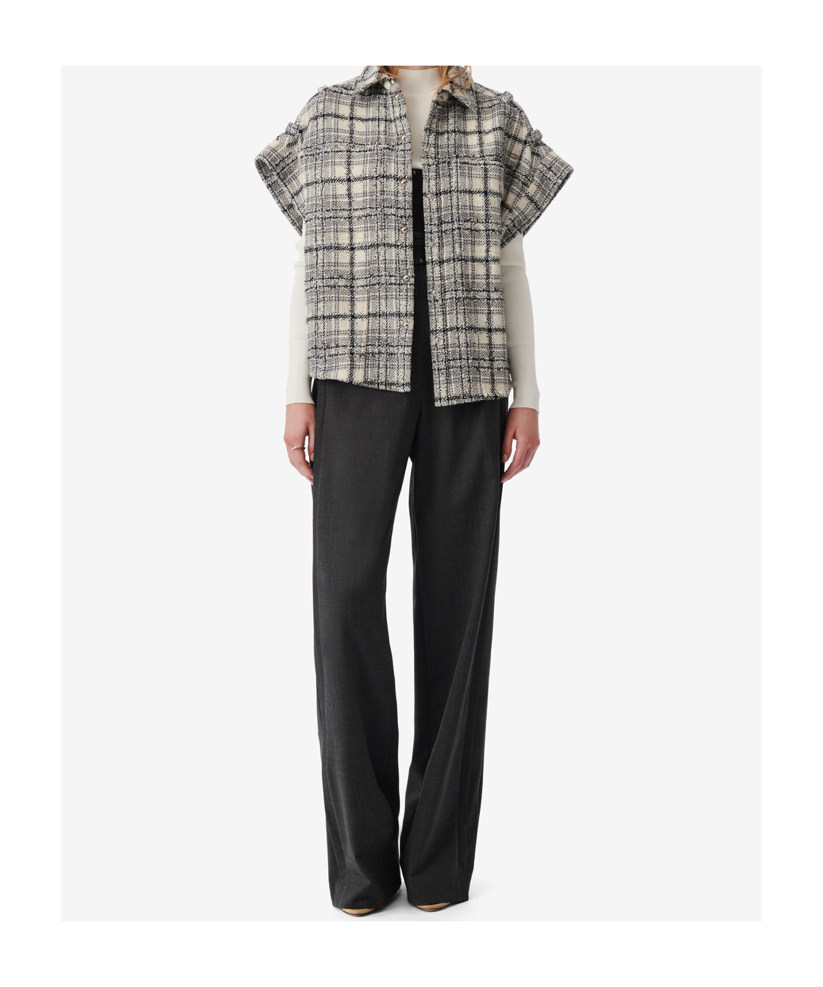 Iro Tweed Vest In Gray