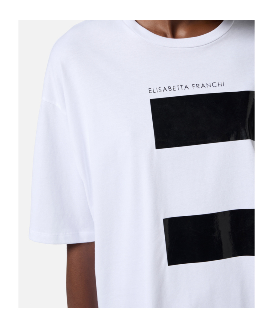 Elisabetta Franchi Short-sleeved T-shirt In White