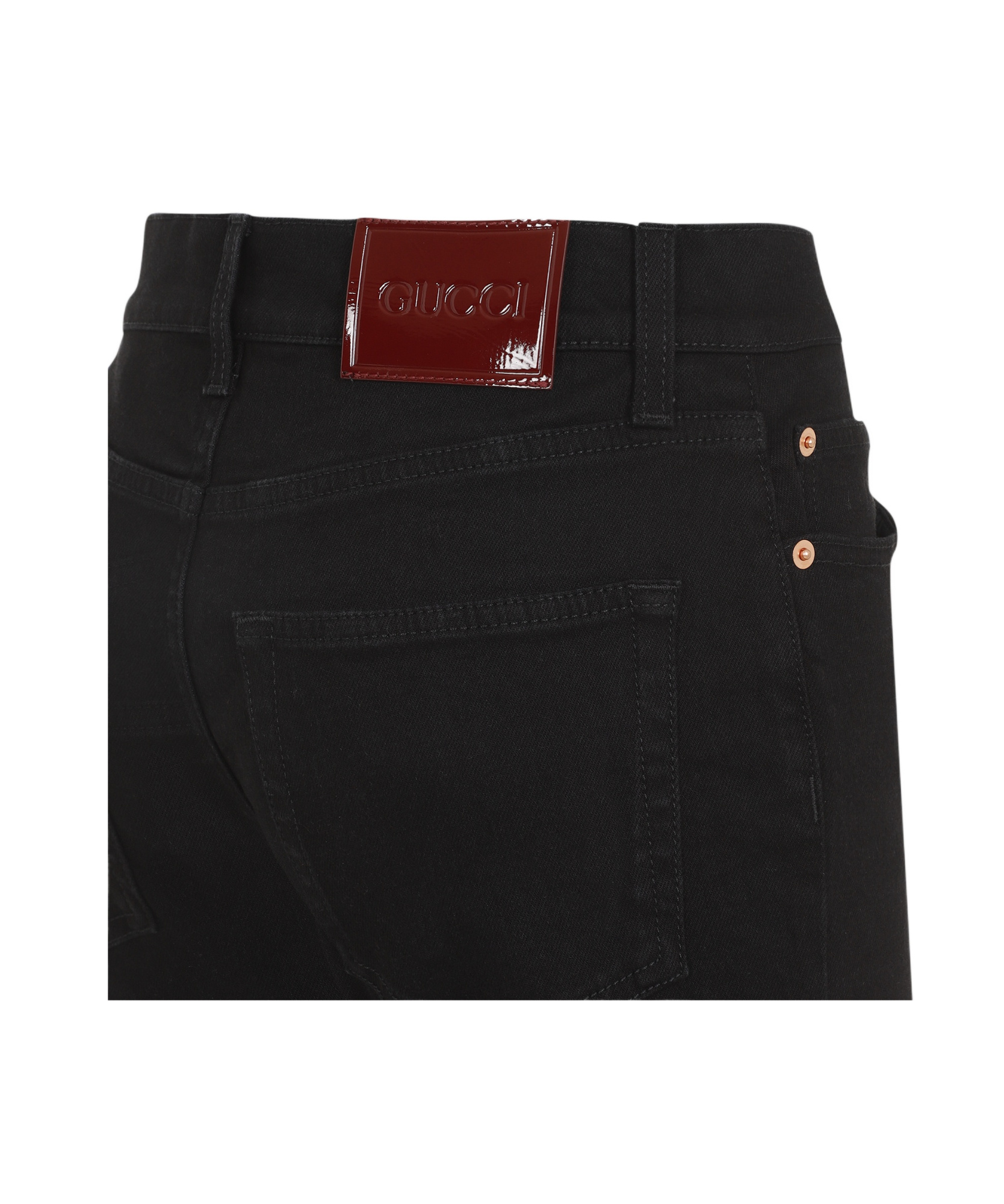 GUCCI LOGO-PATCH JEANS 