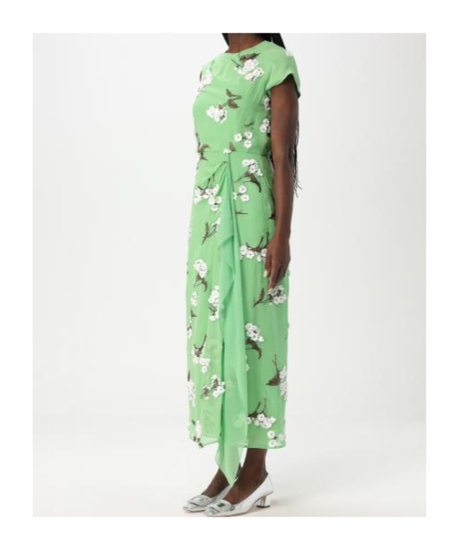 ERDEM EMBELLISHED CHIFFON MIDI DRESS 