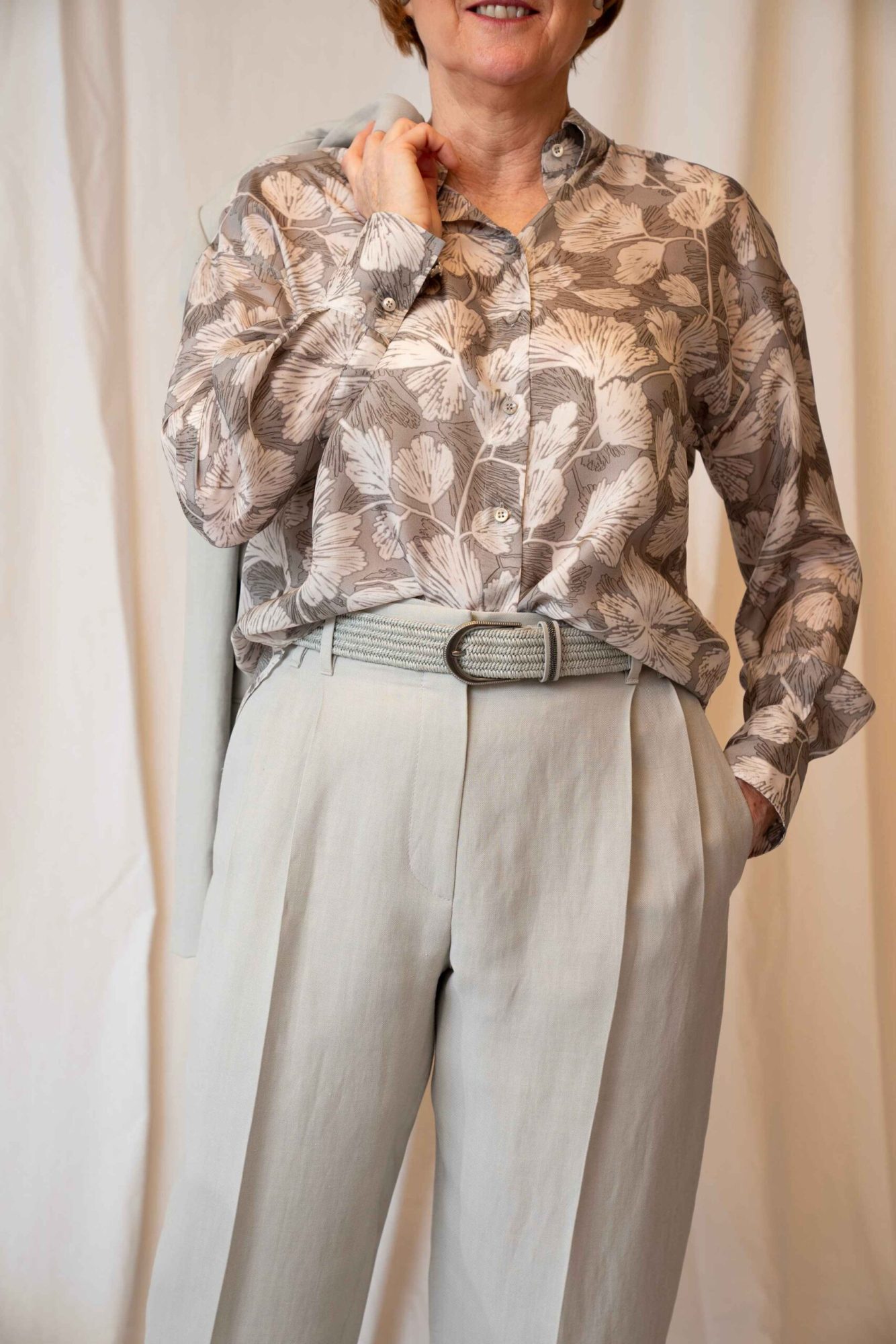 Brunello Cucinelli Pleated Casual Pants In Gray