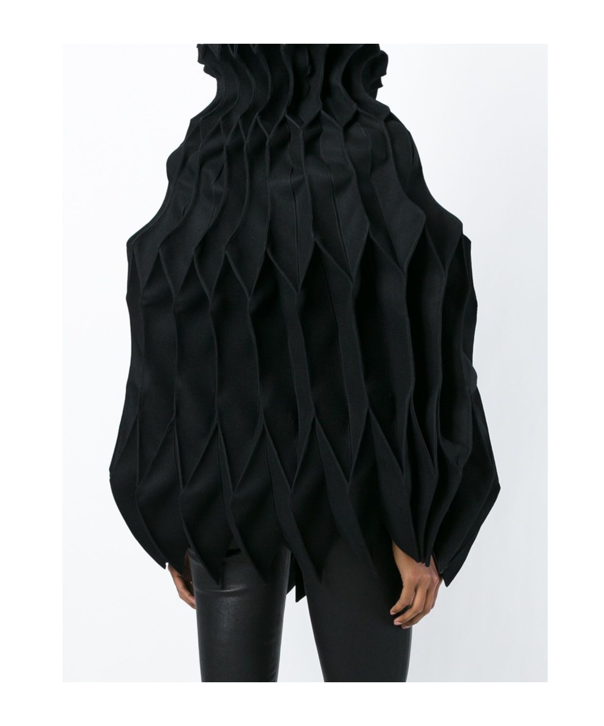 Junya Watanabe Pleated Casual Jacket In Black