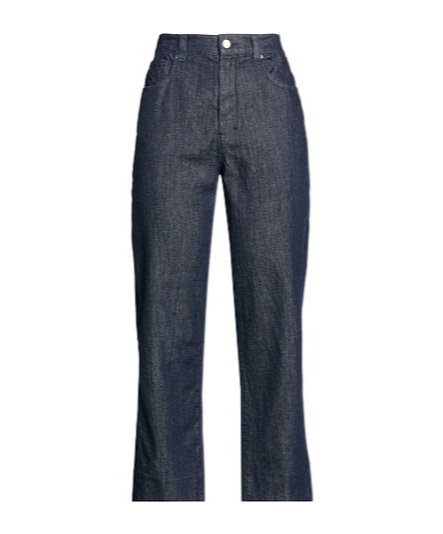 Max Mara Denim Straight-leg Pants In Blue