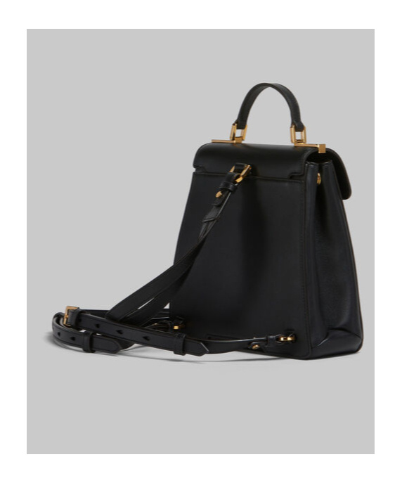 Shop Marni Black Leather Trunkaroo Backpack