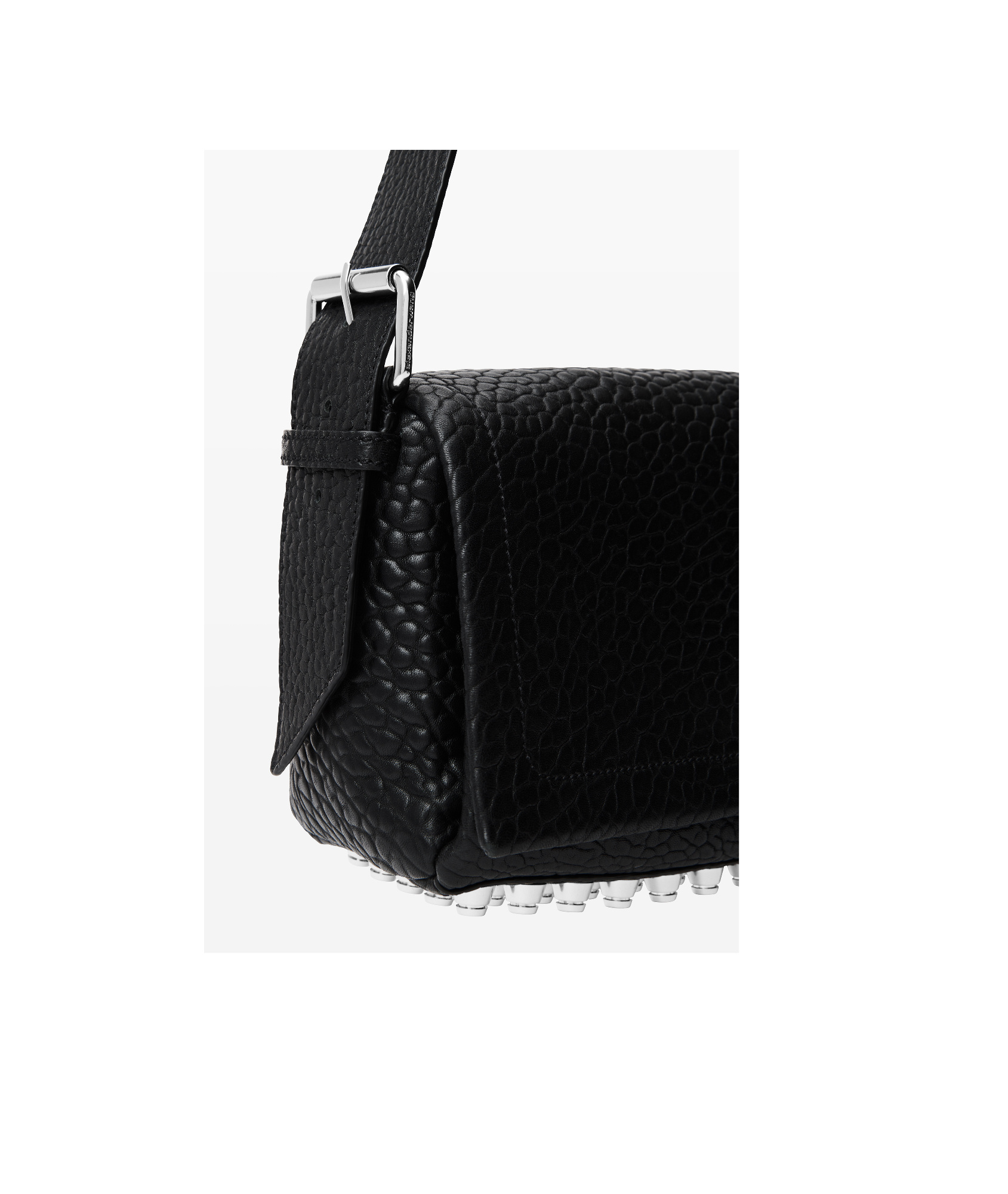 Alexander Wang Ricco Slim Leather Shoulder Bag In Black