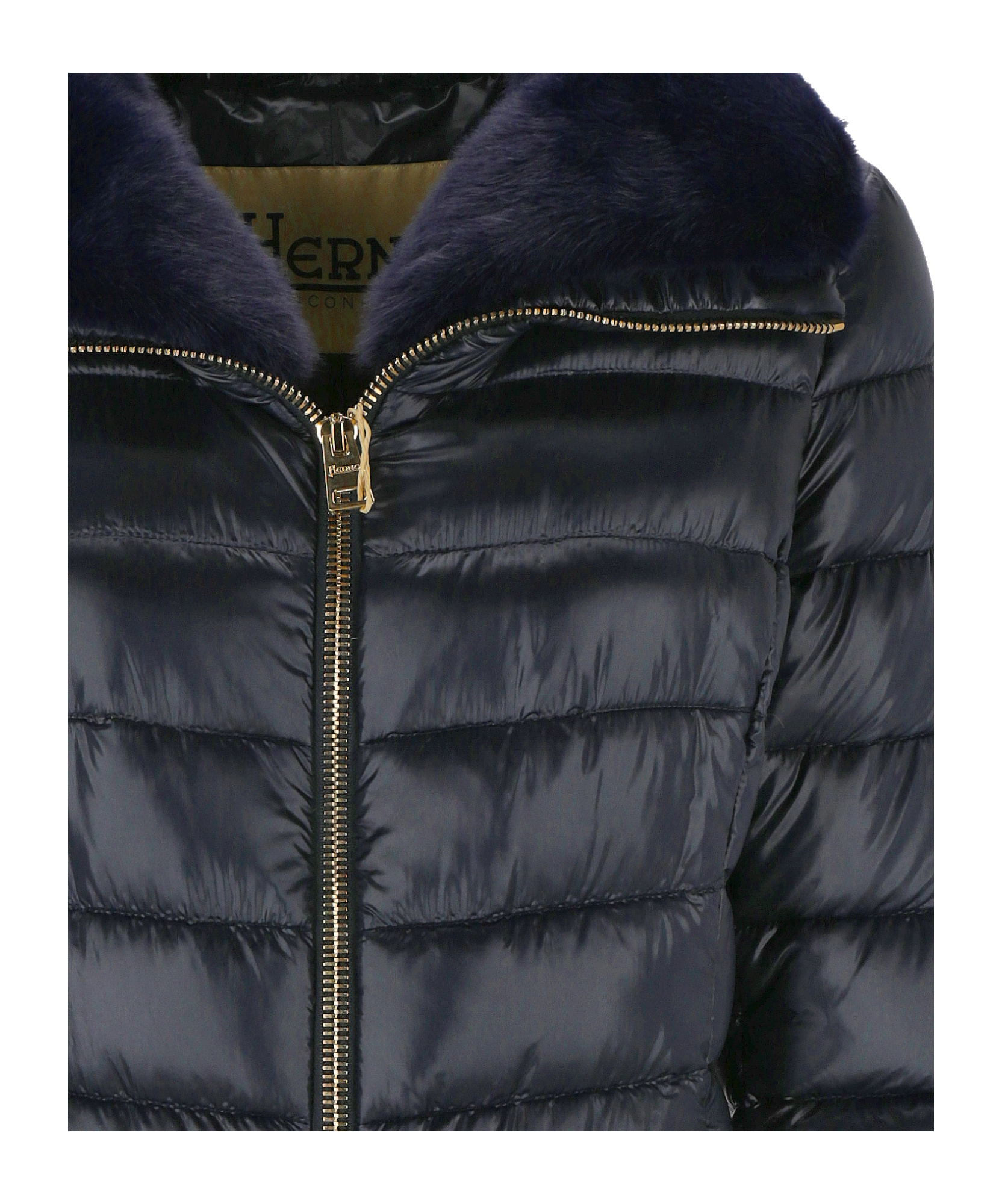 Herno Logo-plaque Coat In Black