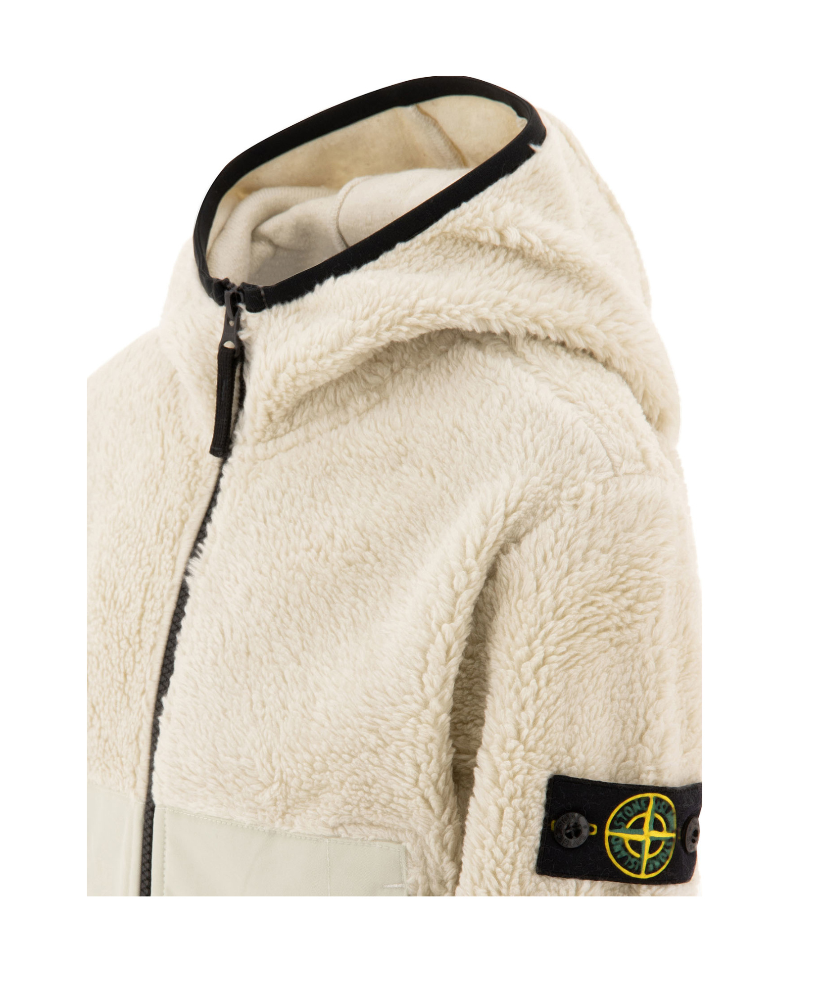 Stone Island Long-sleeved Jacket In White