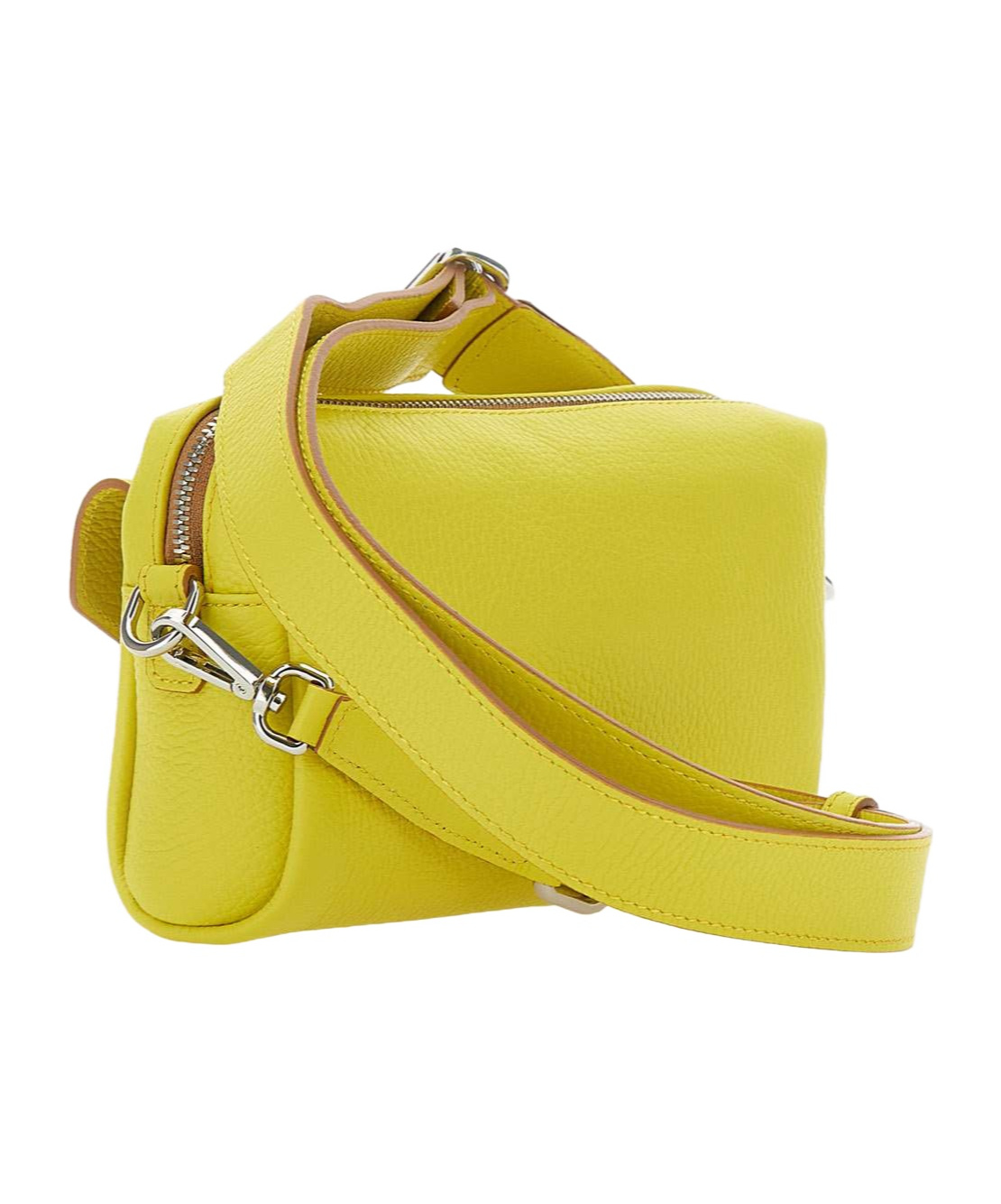Gianni Chiarini Deva Foldover-top Shoulder Bag In Yellow