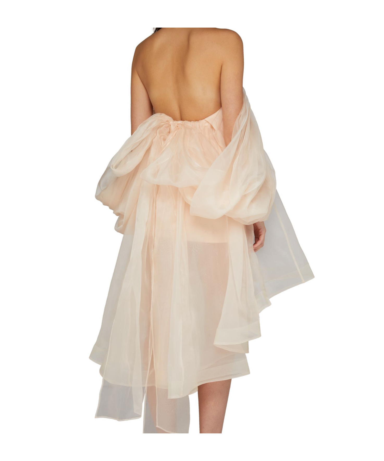 Shop Zimmermann Crush Strapless Mini Dress In Nude