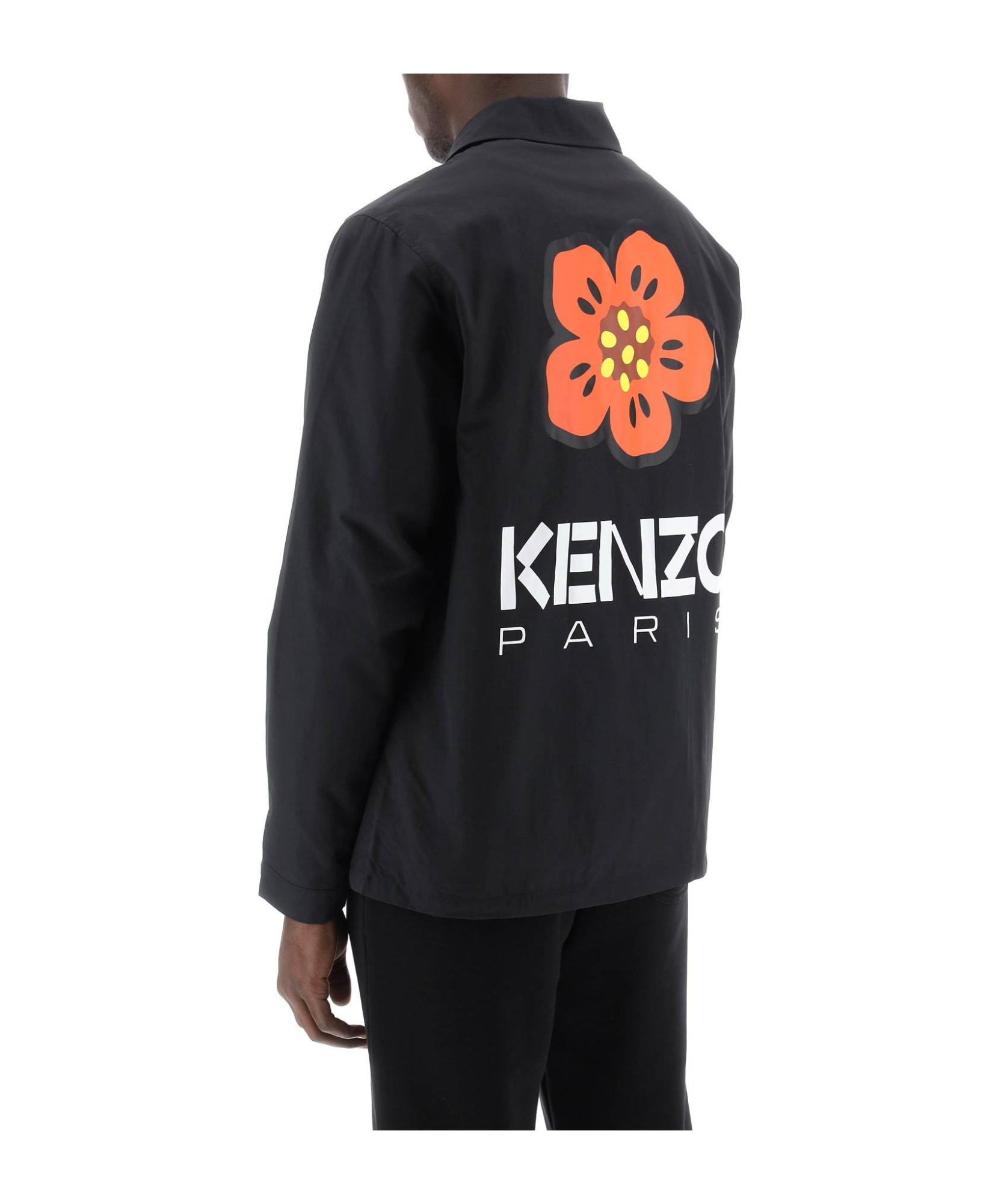 Kenzo Boke Placed Light Coach Jacket In Black