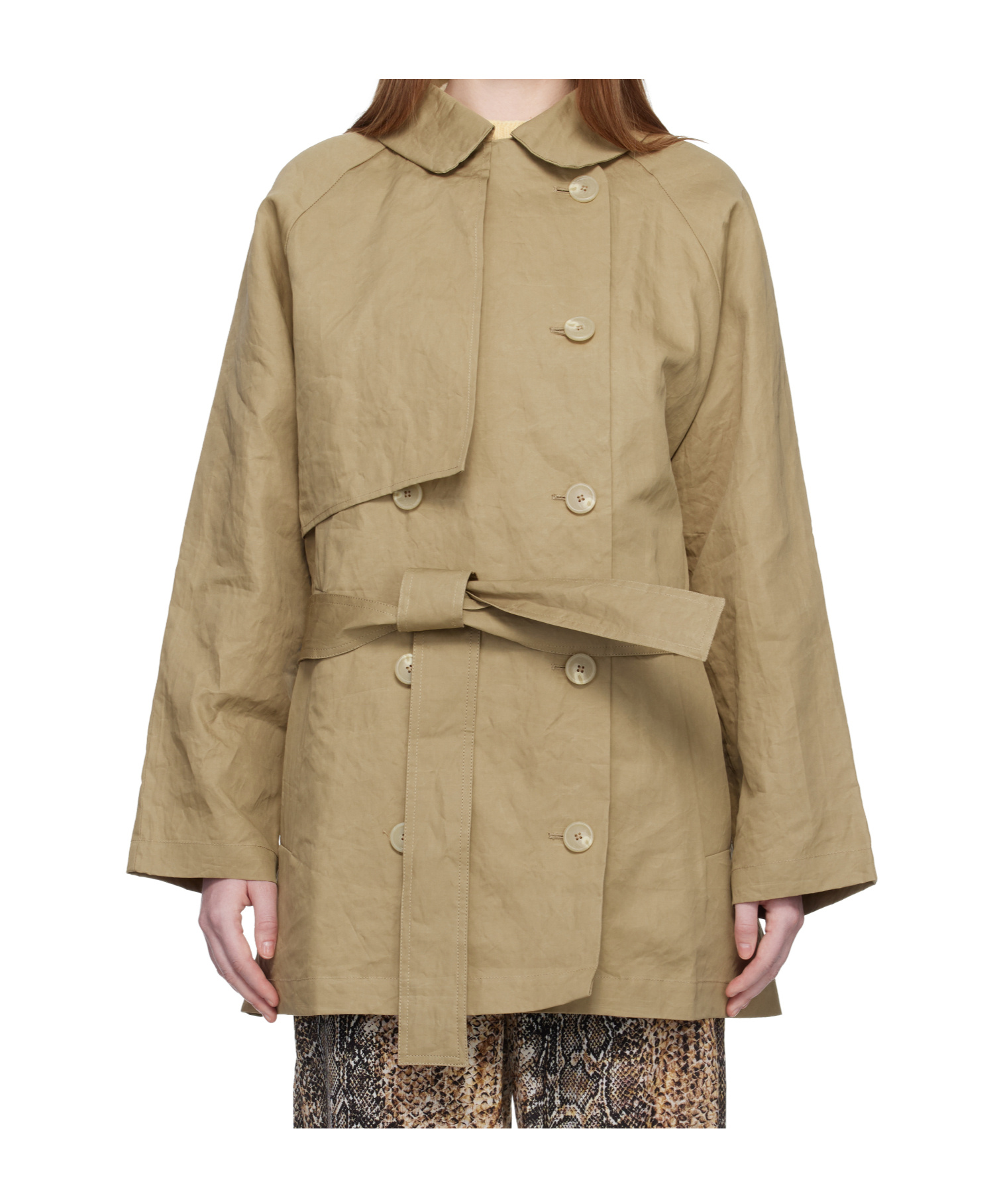 Baserange Clavo Trench Coat In Brown