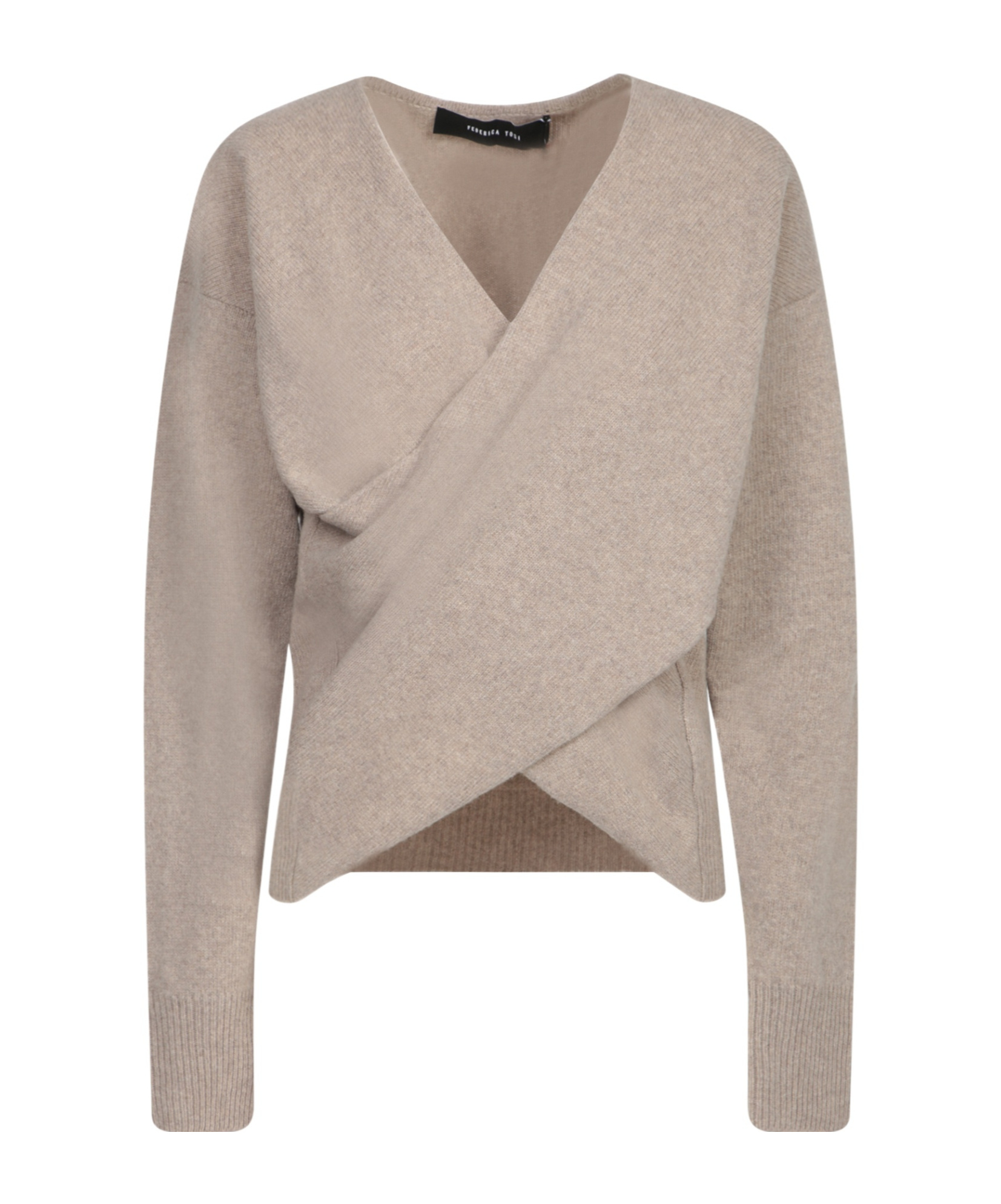 Federica Tosi V-neck Crossover Sweater In Pink