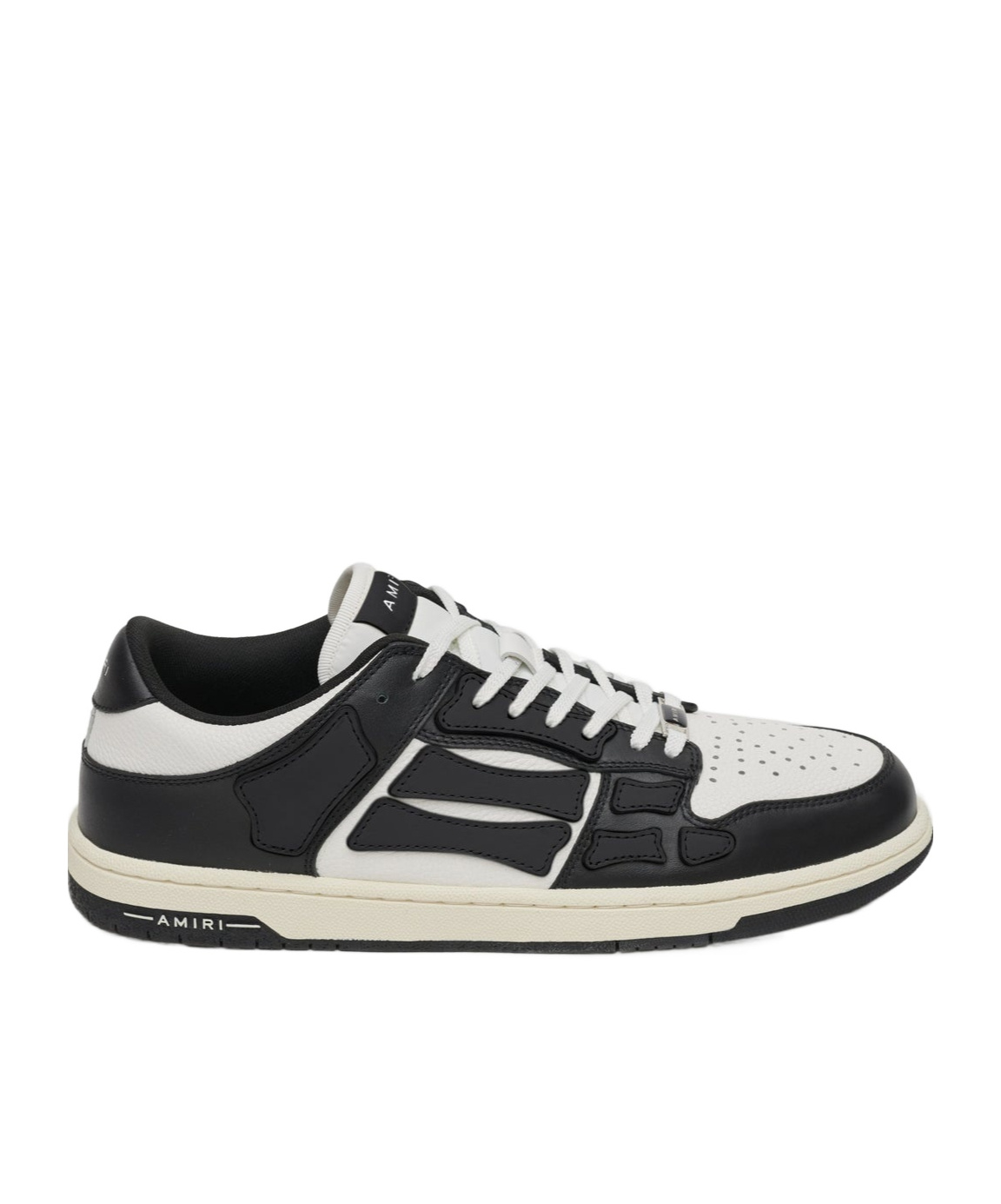 Amiri Skel Top Low Black And White Sneakers With Logo Patch On Thetongue And Contrasting Details On The Si In Multi
