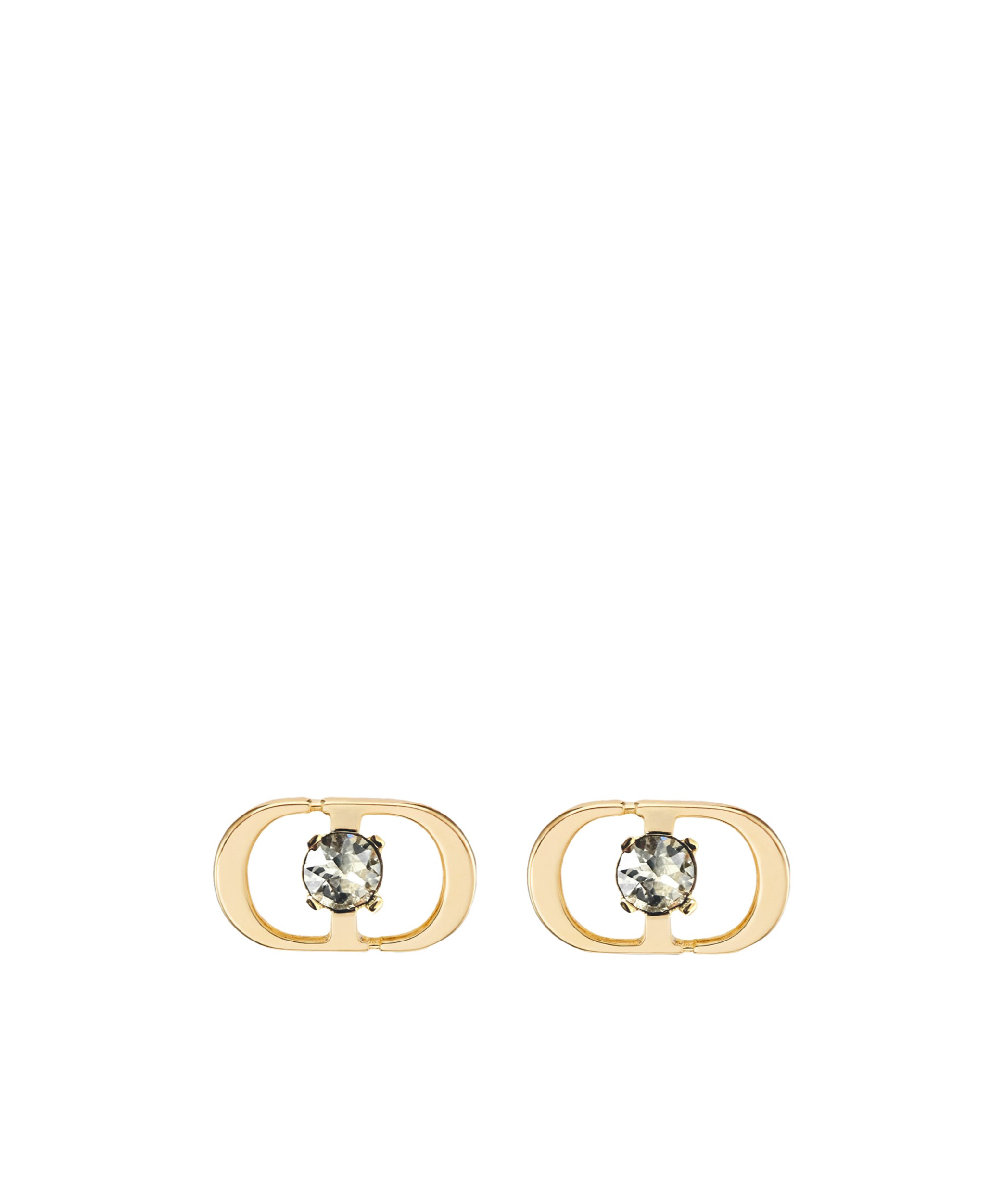 Dior Petit Cd Jolie Stud Earrings In Yellow
