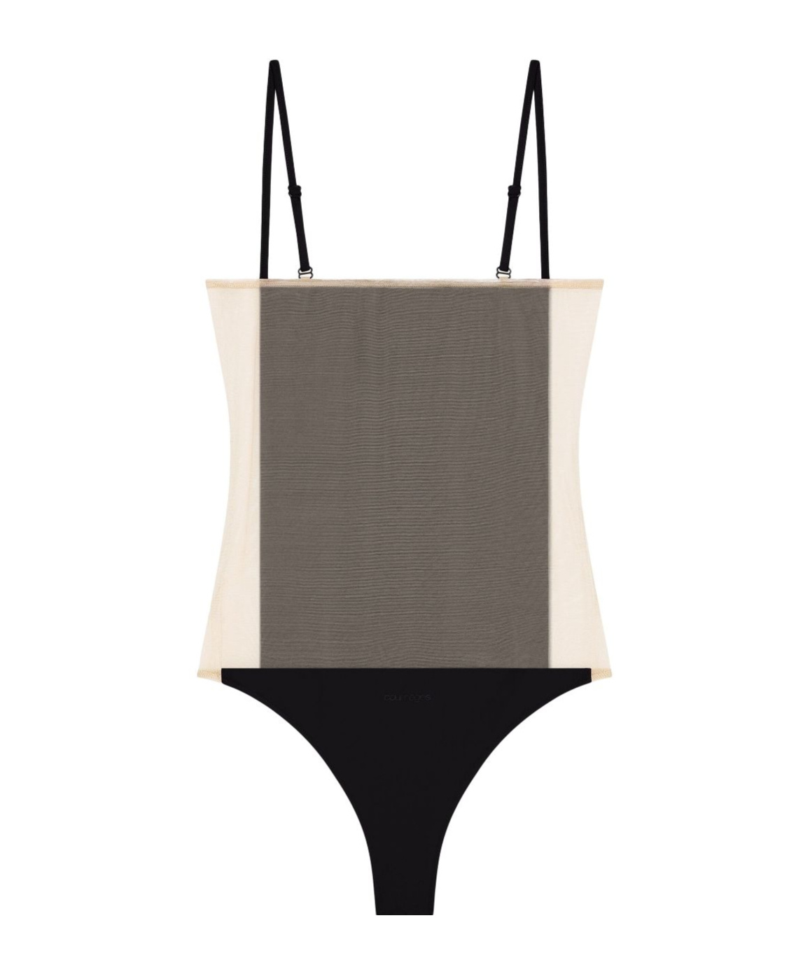 Shop Courrèges Illusion Swimsuit In Black