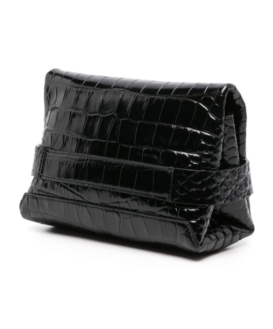 Victoria Beckham Frame Embossed Shoulder Bag In Black