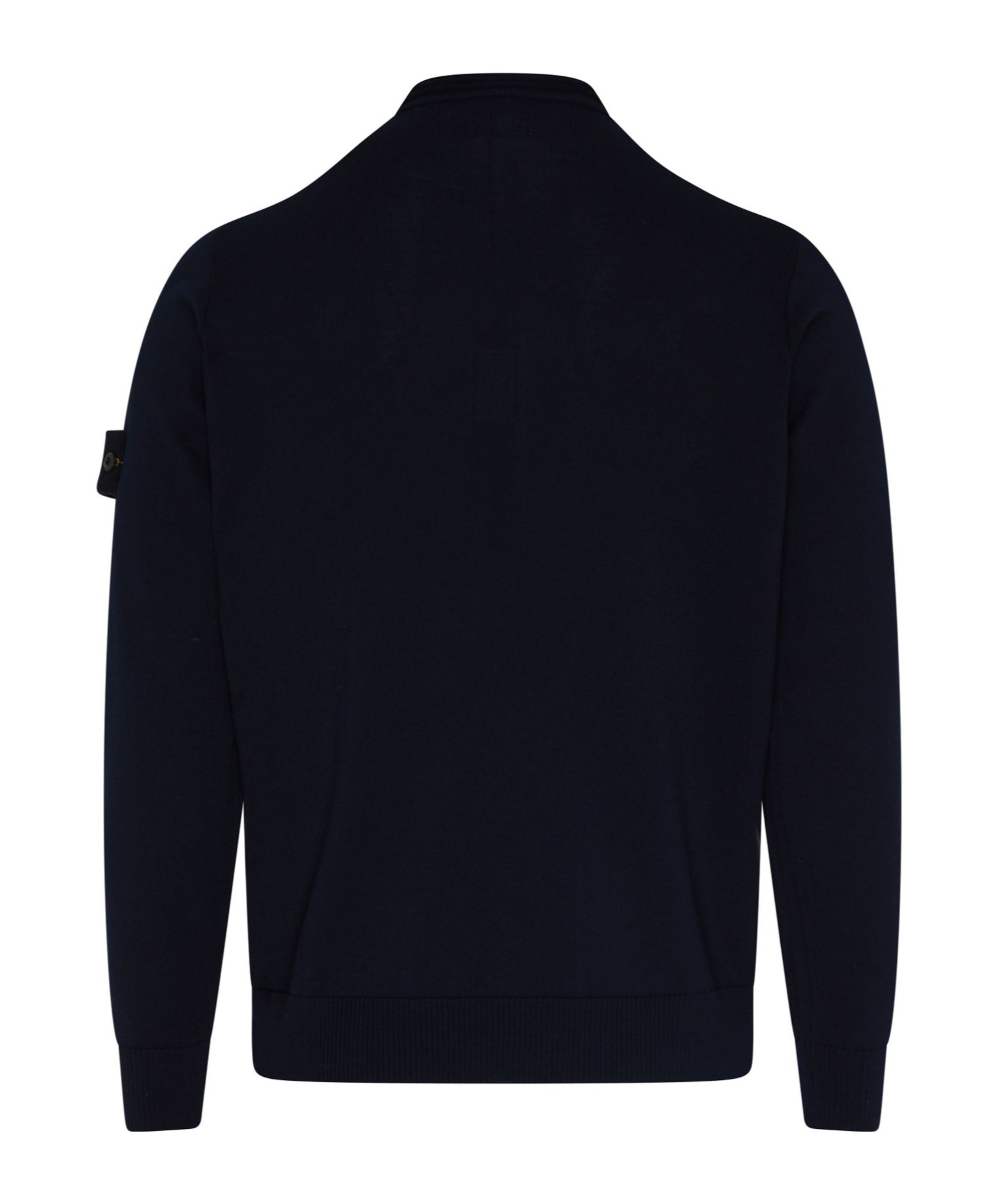 Shop Stone Island Logo Sticker Sweater In Black