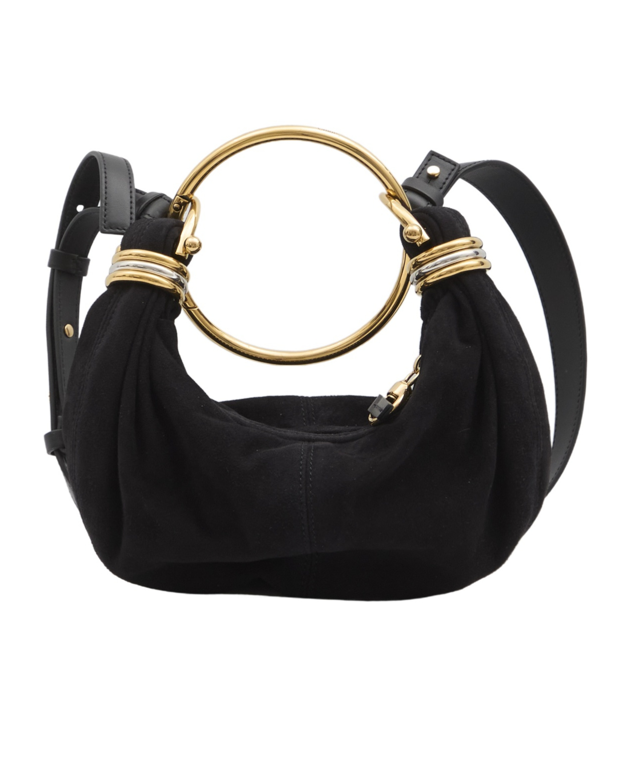 Chloé Bracelet Leather Top Handle Bag In Black