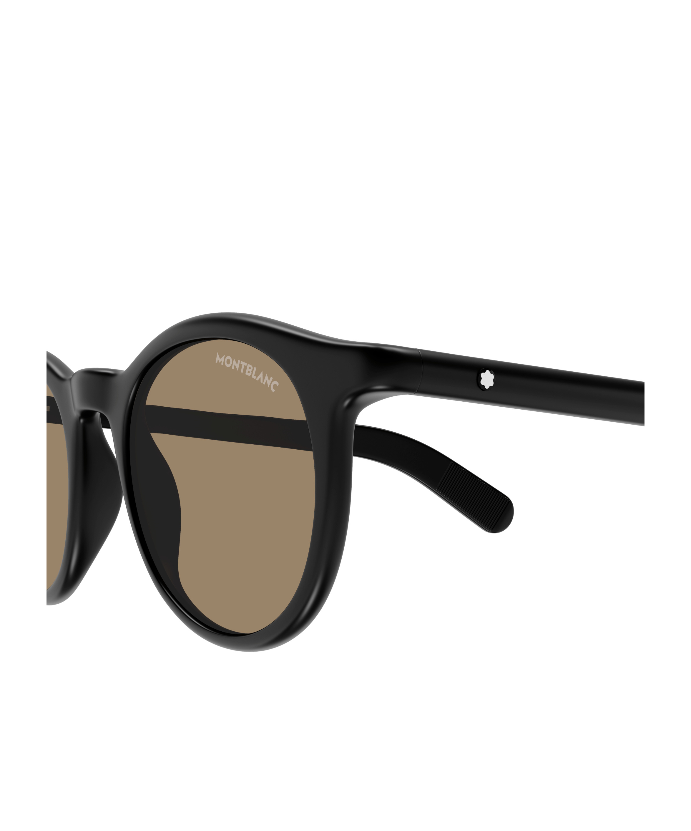 Montblanc Round-frame Sunglasses In Brown
