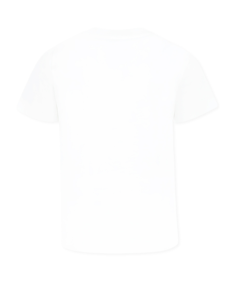 Moncler Enfant Logo Patch Crewneck T-shirt In White