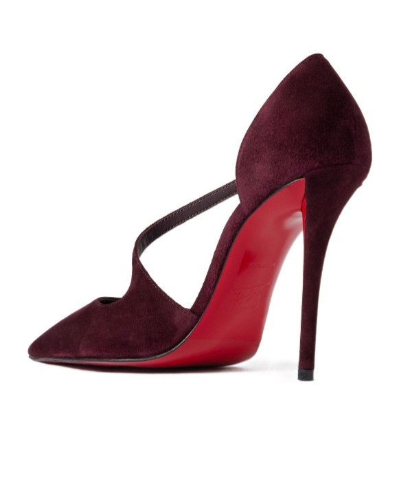 Christian Louboutin Pointed High Heels In Burgundy