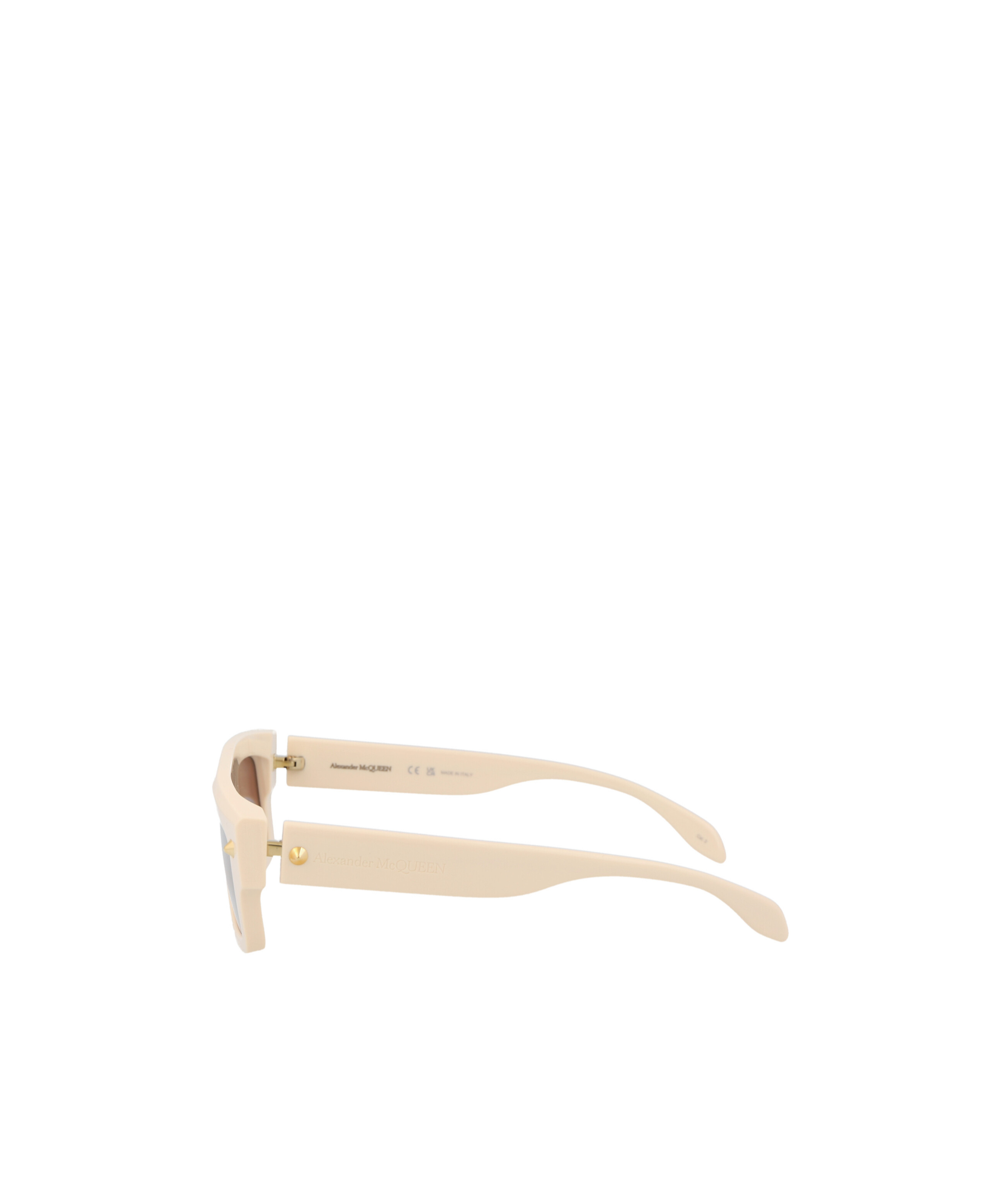 Alexander Mcqueen Rectangle-frame Sunglasses In Brown