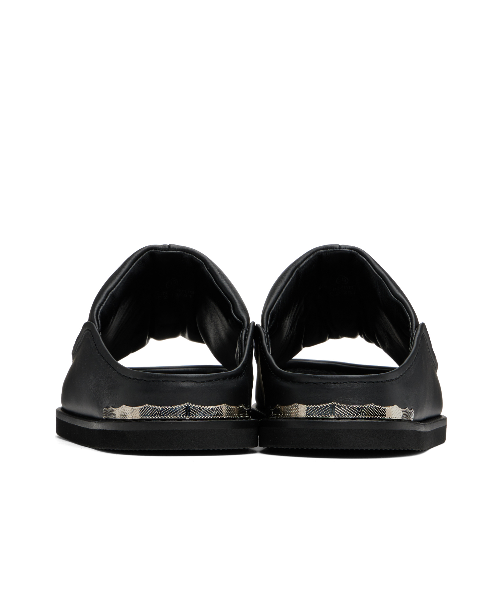 Toga Virilis Embroidered Sandals In Black