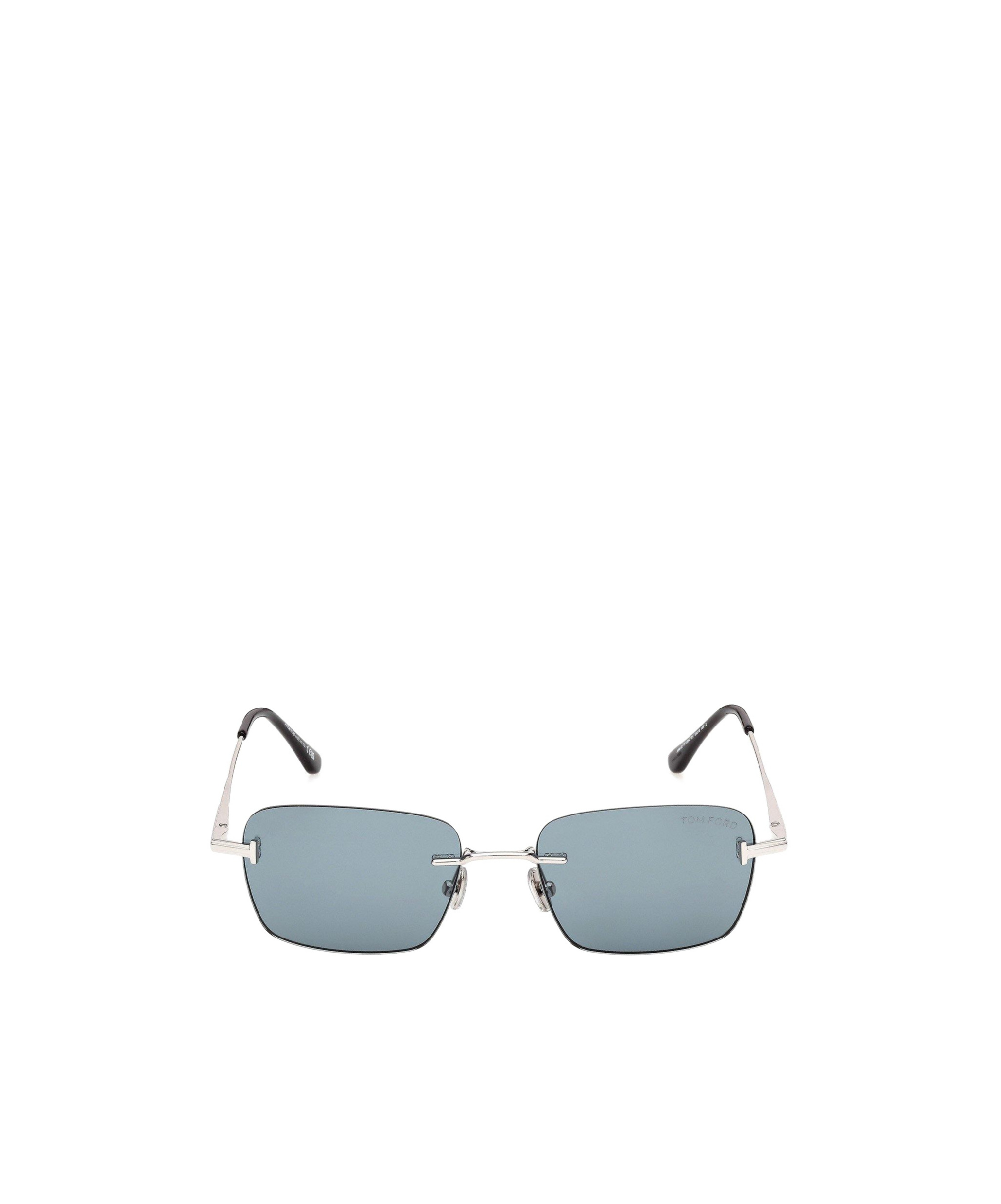 Tom Ford Frameless Square Sunglasses In Blue