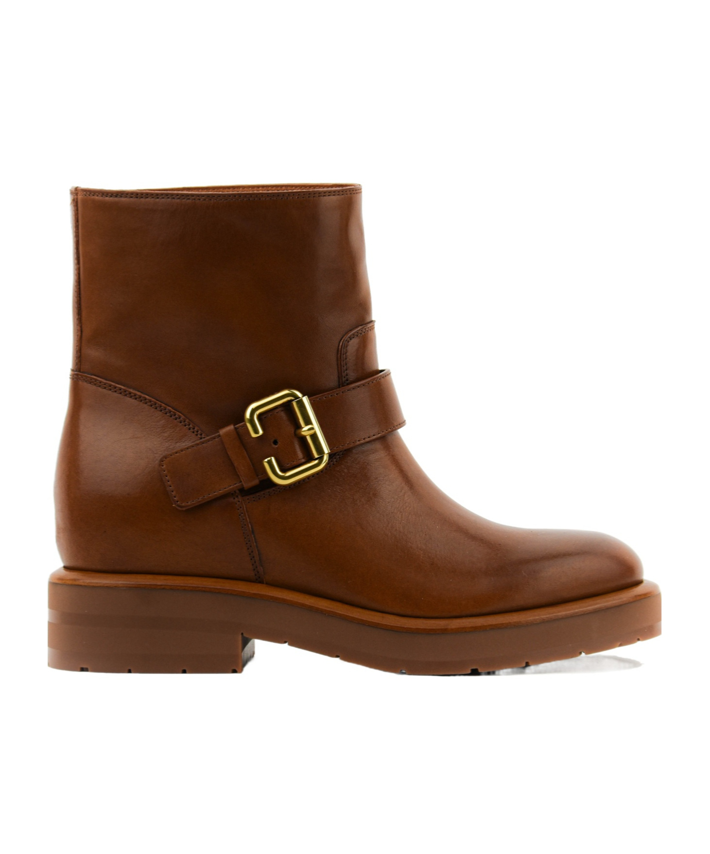 Chloé Coddington Leather Ankle Boots In Brown