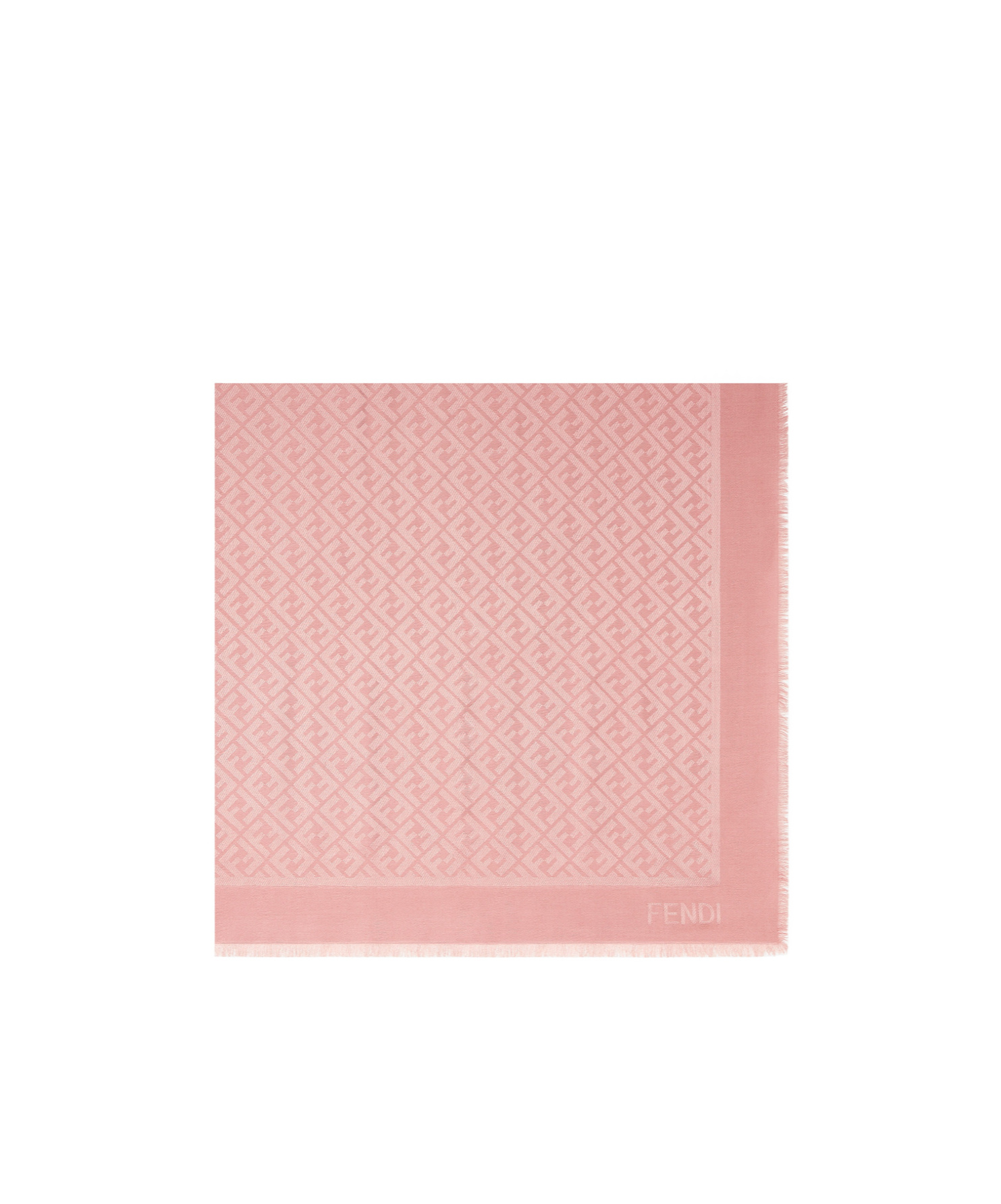 Fendi Pink Silk And Wool Shawl