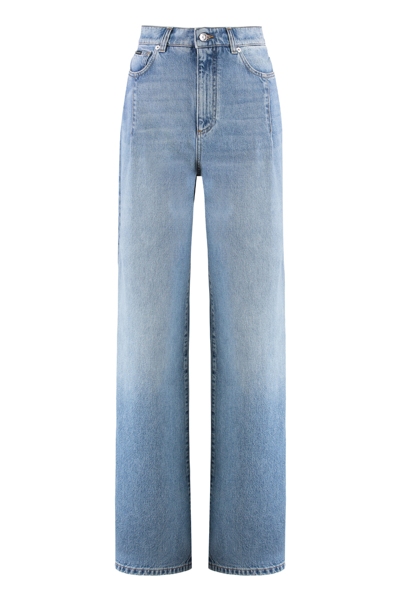 Dolce & Gabbana Pleat-detail Jeans In Blue
