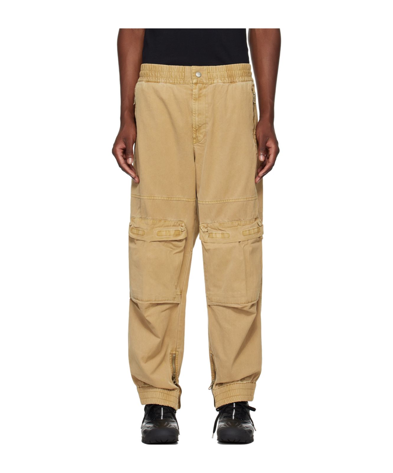 Diesel P-beeck Tapered Trousers In Nude