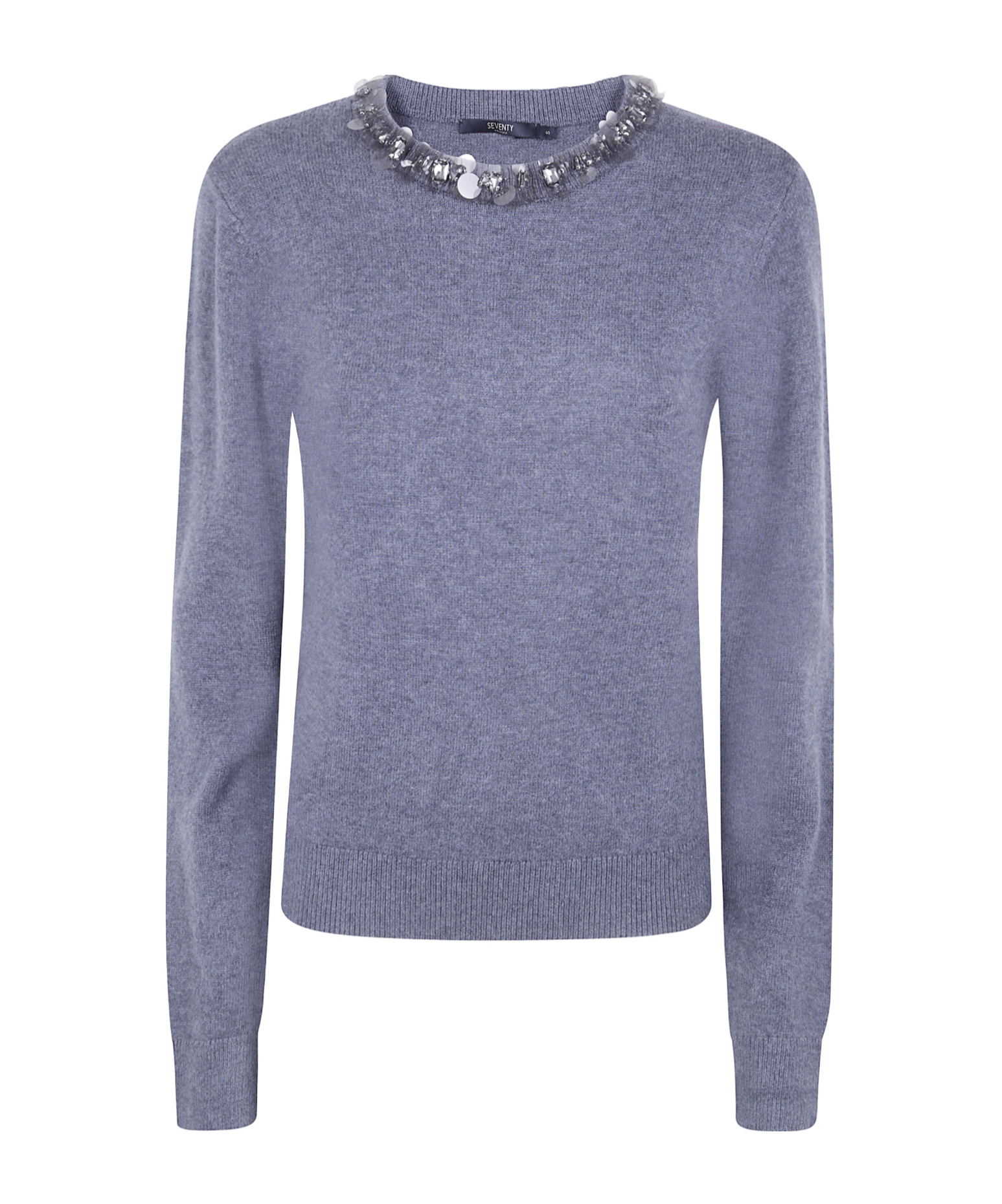 Seventy Sequin-embellished Sweater In Grey