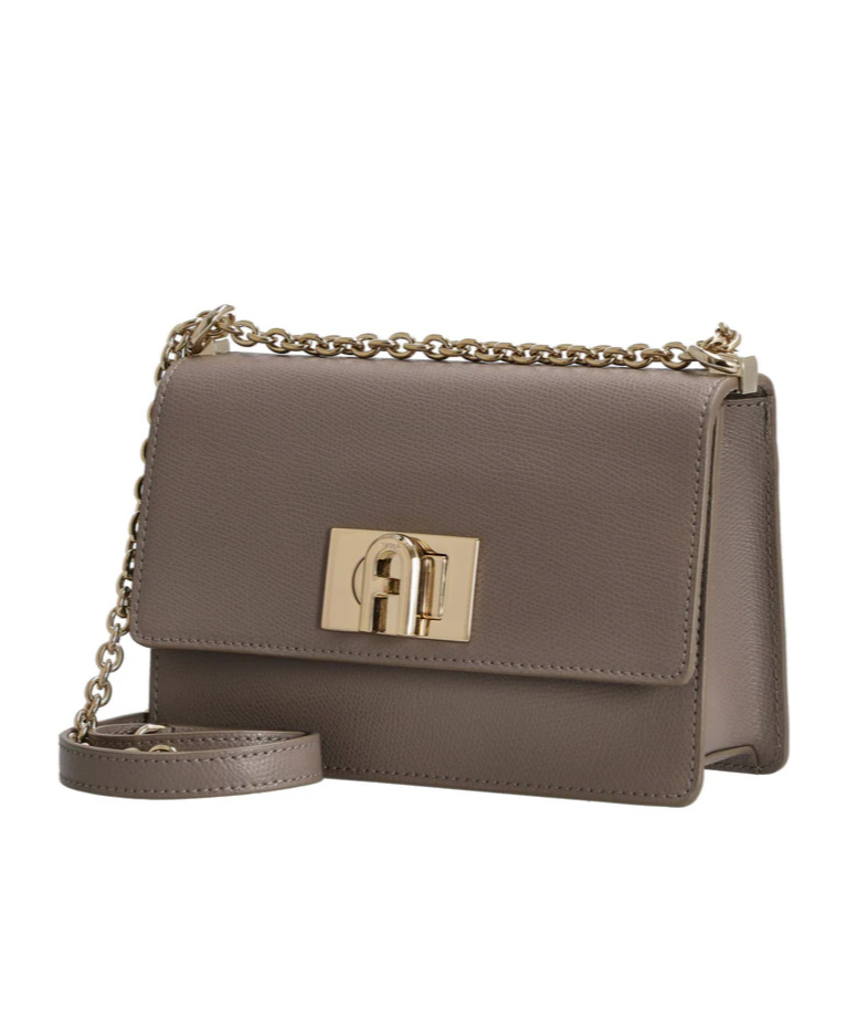 Furla Grey 1927 Mini Shoulder Bag In Brown