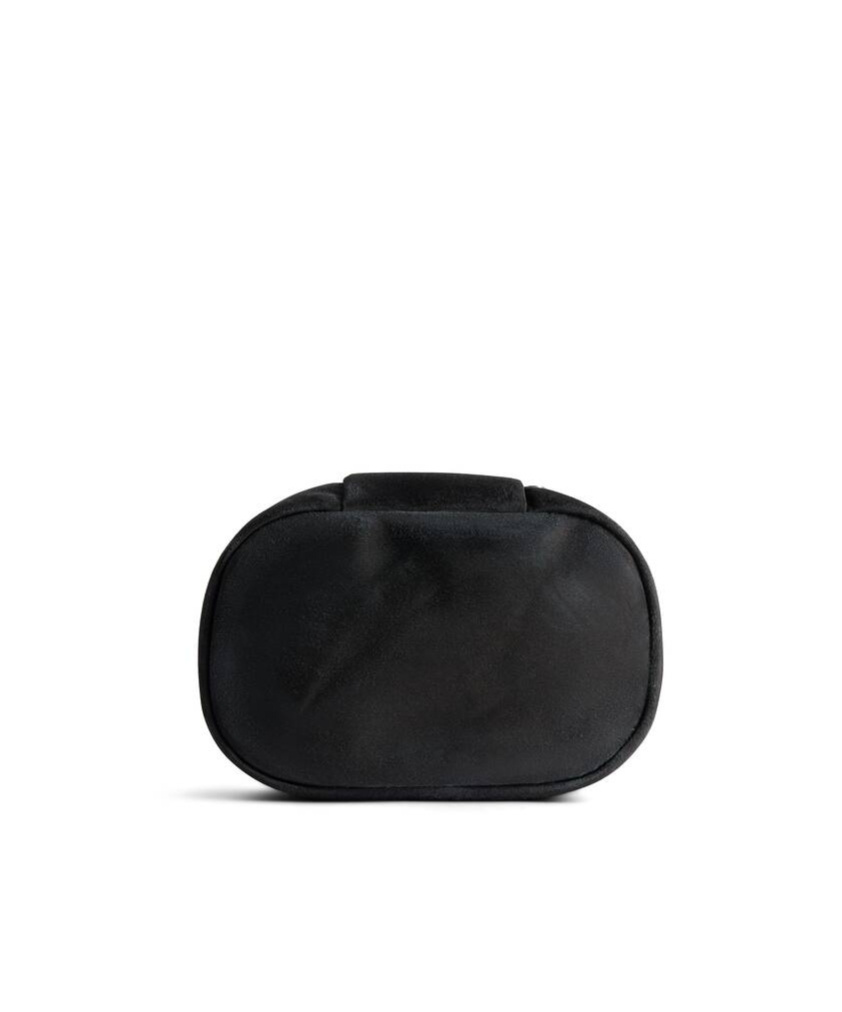 Balenciaga Logo-embroidered Velvet Clutch Bag In Black