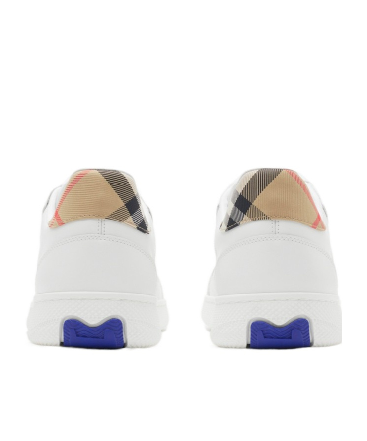 Burberry Terrace Leather Low-top Sneakers In White