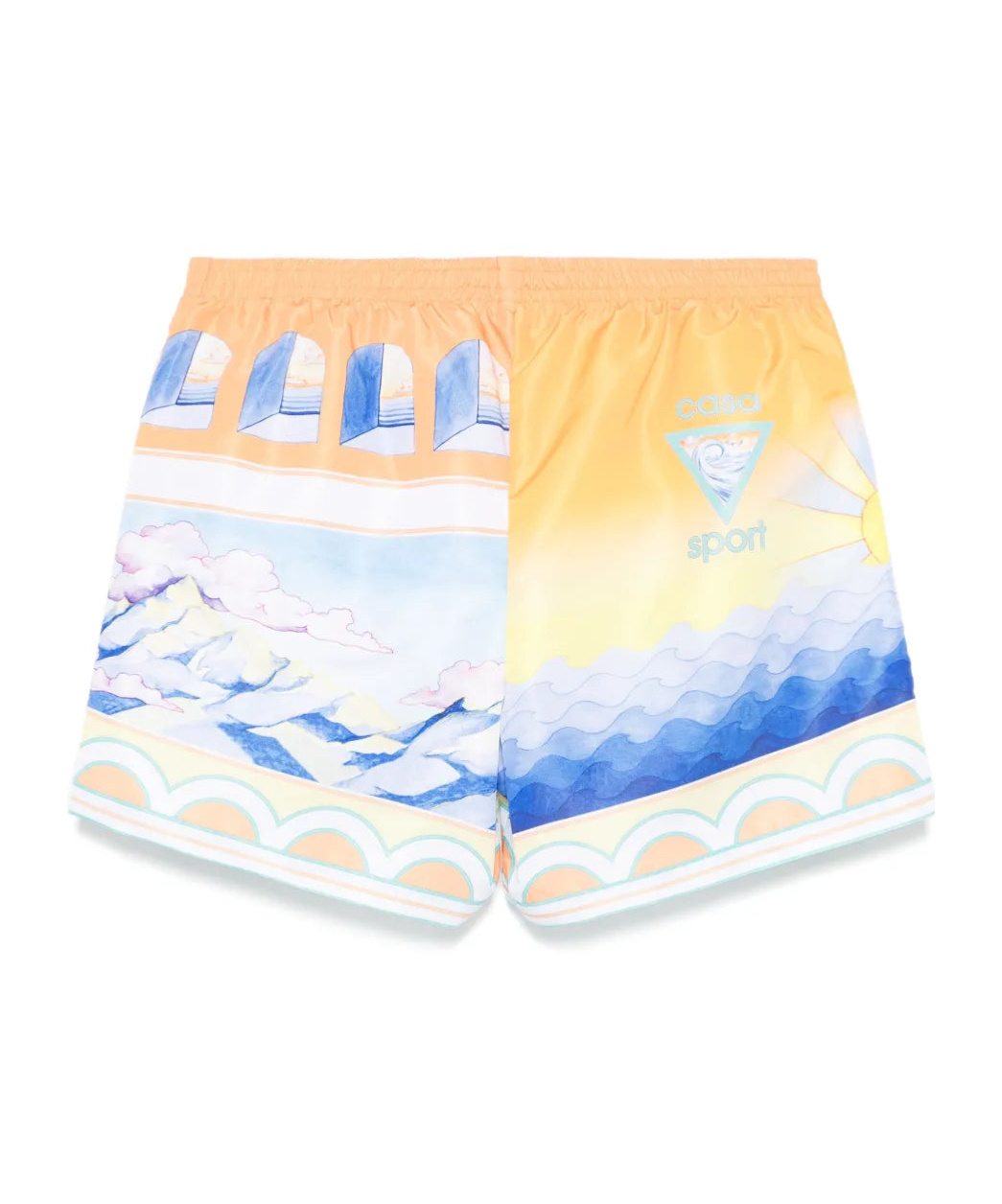 Casablanca Summer Mini Drawstring Shorts For Men In Multi-color