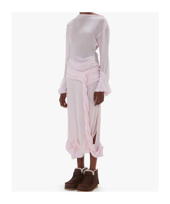 JW ANDERSON SHEER LONG-SLEEVE TOP