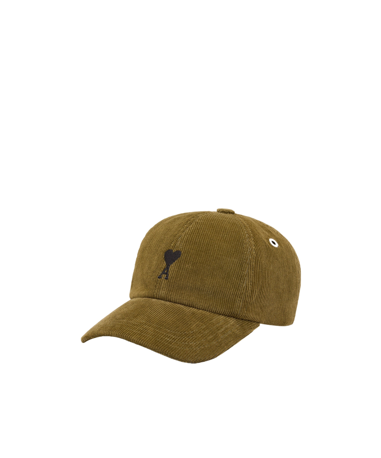 Ami Alexandre Mattiussi Green Cotton Ami De Coeur Corduroy Cap Green In Green