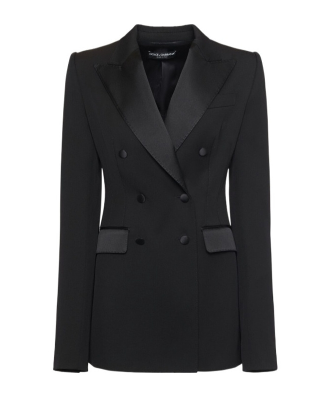 Dolce & Gabbana 'turlington' Blazer Double-breasted Structured Shoulders In Black