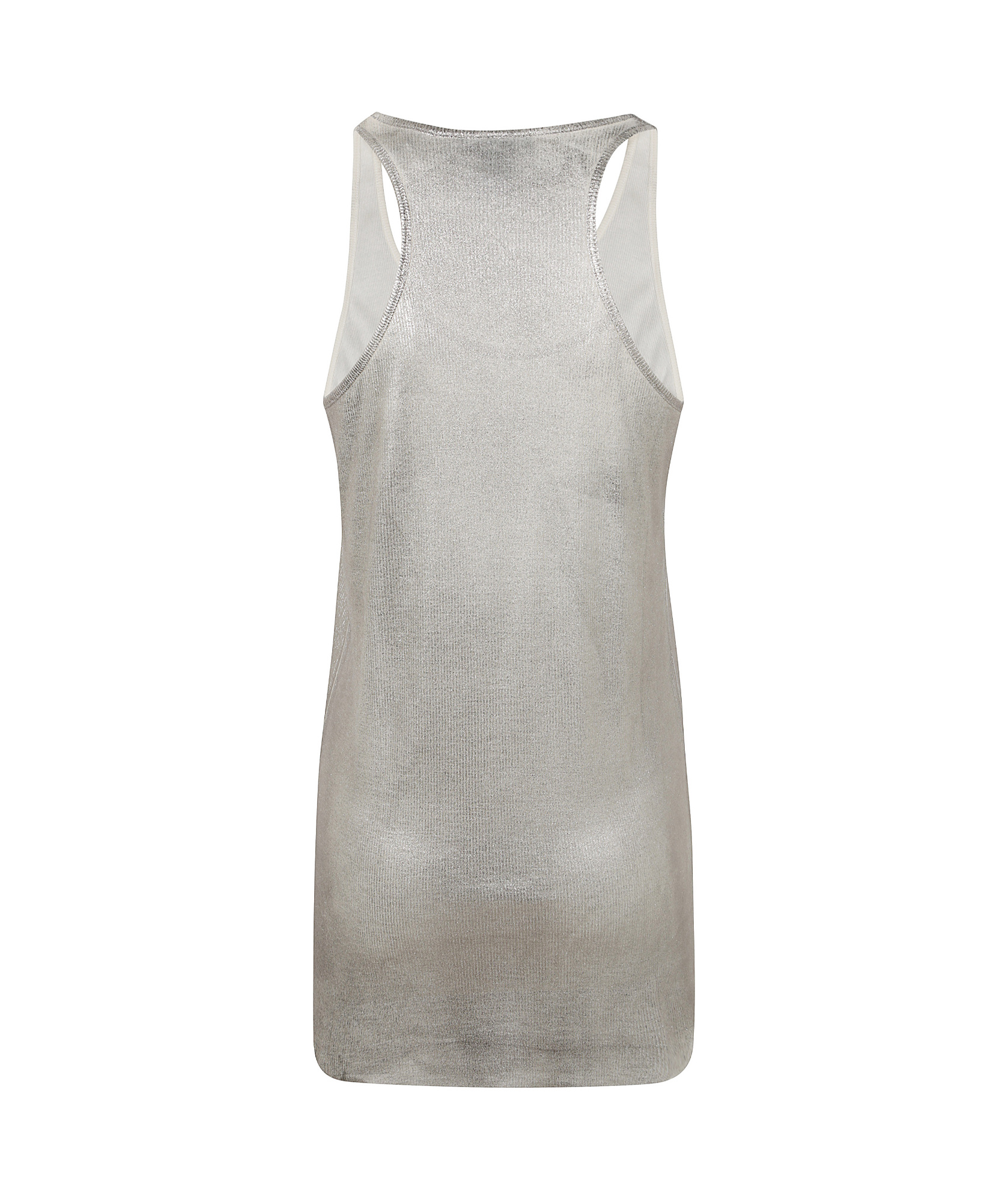 Shop Avant Toi Laminated Ribbed Tank Top In Gray