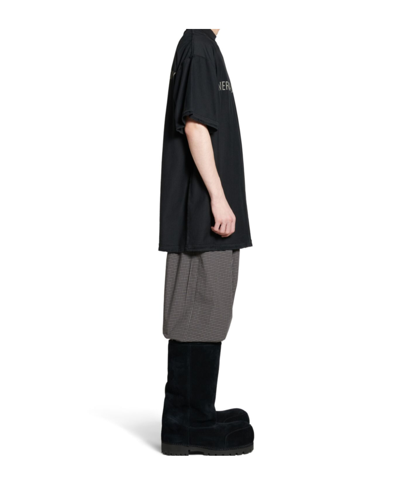 Balenciaga Internal Use Only Inside-out T-shirt In Black